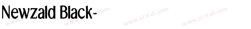 Newzald Black字体转换